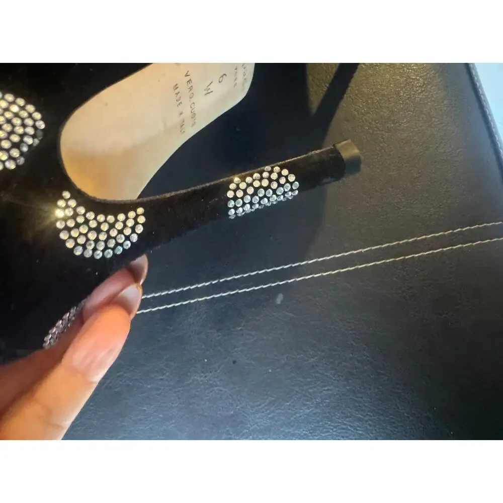 NEW kate spade suede rhinestone polka pump 6 (700